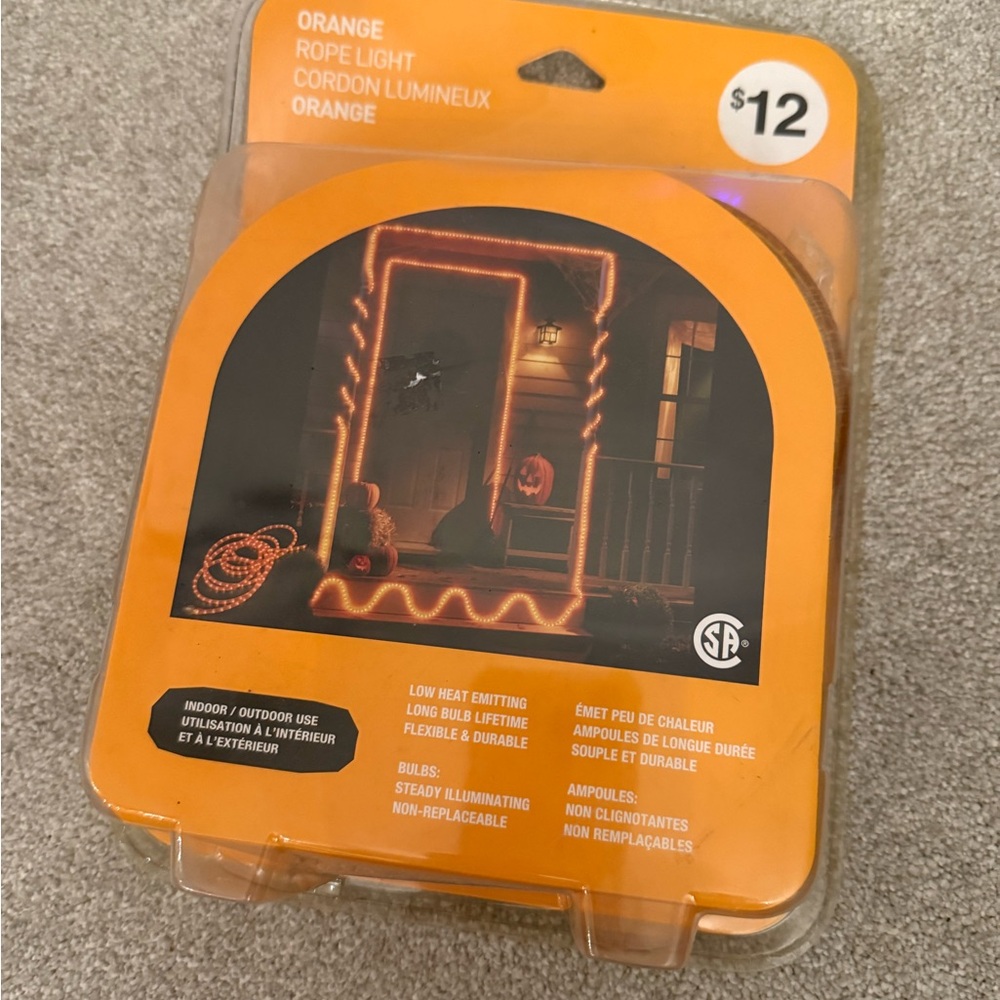 Orange Rope Light brand new sealed package Halloween